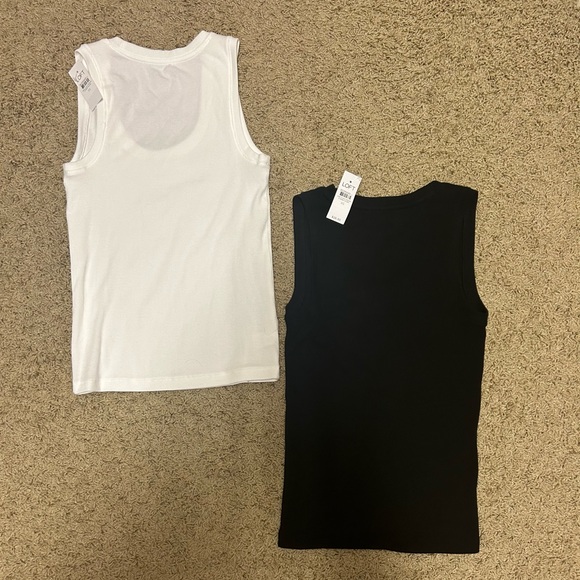 (Lot of 2) Loft Perfect Ribbed Scoop Neck Tank Tops - Picture 7 of 11